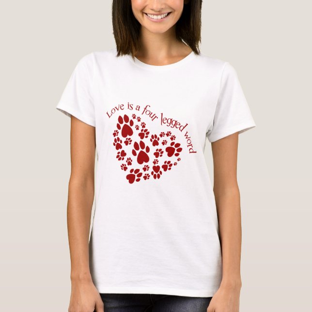Camiseta El amor es una palabra legged cuatro (Anverso)
