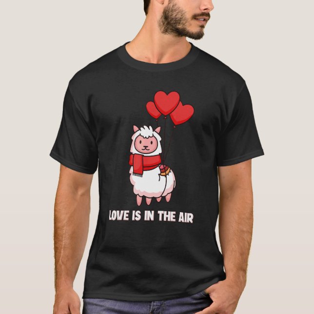 Camiseta El Amor Está En El Aire Llama Vicuna Guanaco Breed (Anverso)