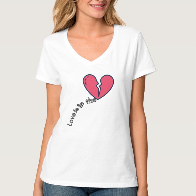 Camiseta El amor está en el corazón - significativo y román (Anverso)