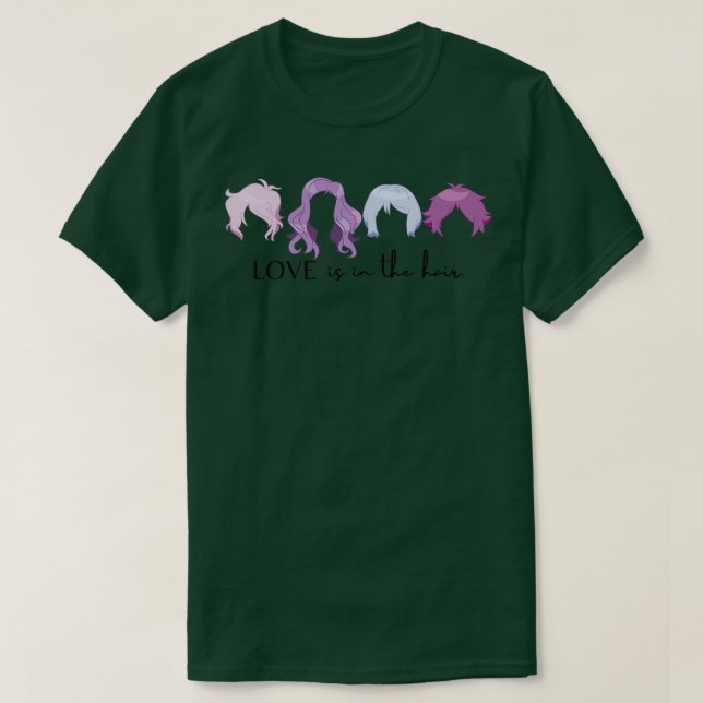 Camiseta El amor está en el pelo 3 (Diseño del anverso)
