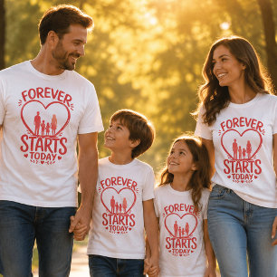 Camiseta El Amor Familiar Romántico Empieza Hoy Para Siempr