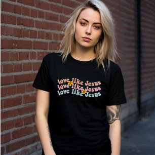 Camiseta El amor floral retro como Jesús