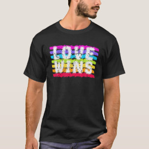 Camiseta El amor gana al orgullo gay aliado LGBT orgullo hu