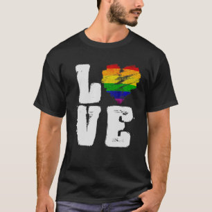 Camiseta El amor gana el mes del orgullo gay Rainbow Tee Le