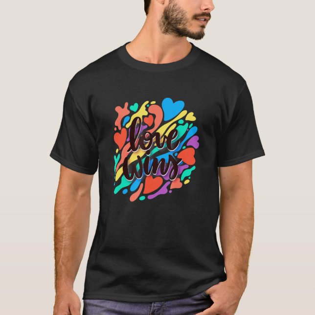 Camiseta El amor gana el orgullo LGBT (Anverso)