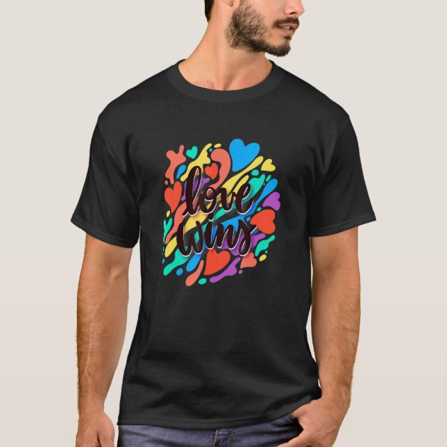 Camiseta El amor gana el orgullo LGBT (Anverso)