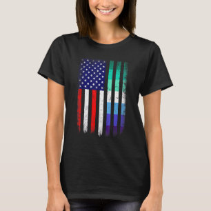Camiseta El Amor Gana Hombres Gays Orgullo Bandera Estadoun