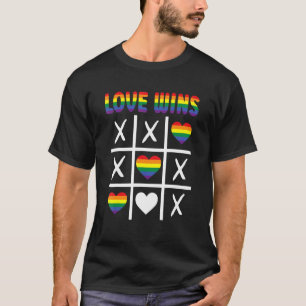 Camiseta El Amor Gana Lgbtq Ally Tic Tac Toe Pride Mes Lluv