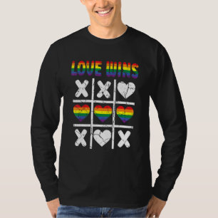 Camiseta El Amor Gana Lgbtq Ally Tic Tac Toe Pride Mes Lluv