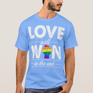 Camiseta El Amor Ganará Al Final Del Orgullo Gay Gay Aliado