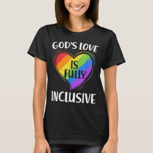 Camiseta El amor gay de Dios es cristiano totalmente inclus