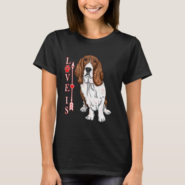 Camiseta El Amor Gracioso Es La Impresión De Mano De Perro  (Anverso)
