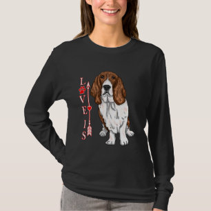 Camiseta El Amor Gracioso Es La Impresión De Mano De Perro