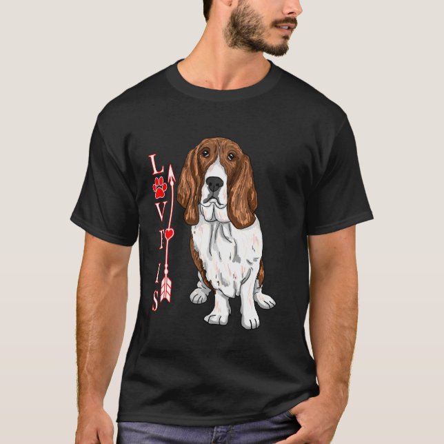 Camiseta El Amor Gracioso Es La Impresión De Mano De Perro  (Anverso)