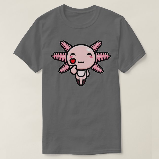 Camiseta el amor gracioso lindo axolotl (Diseño del anverso)
