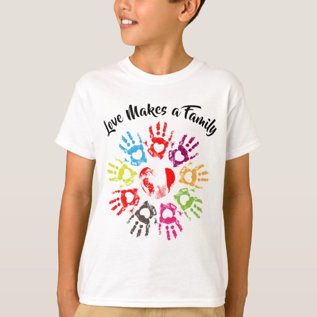 Camiseta El amor hace a una familia - adopción Parenting (Anverso)
