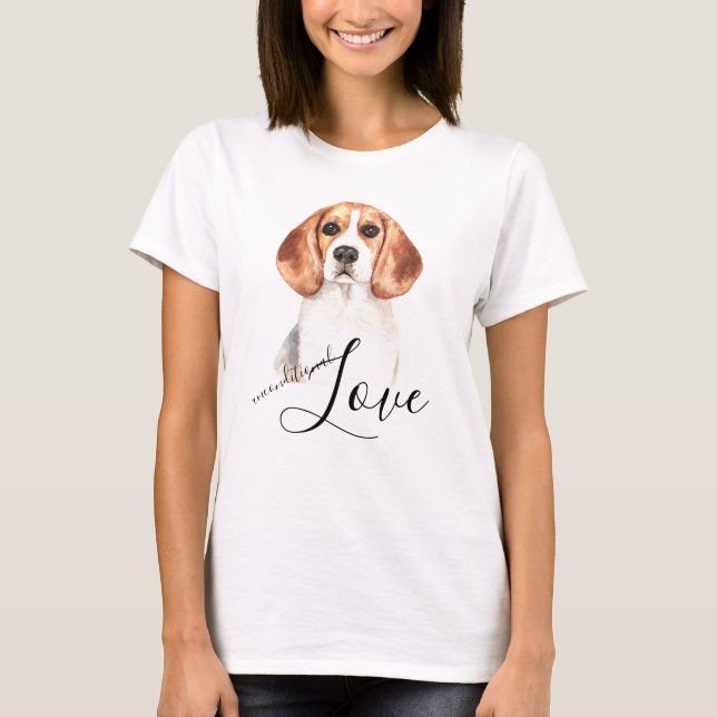 Camiseta El amor incondicional Beagle Dog Retrato (Anverso)