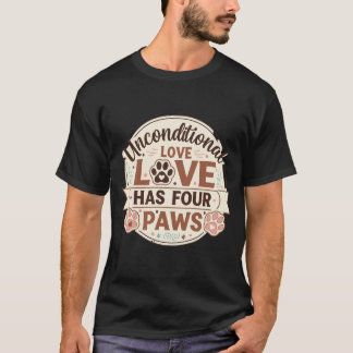 Camiseta El Amor Incondicional Tiene Cuatro Papas Vintage D