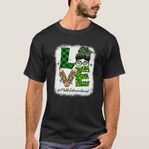 Camiseta El amor intervencionista de matemáticas blanqueado