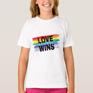 Camiseta El amor LGBTQIA siempre gana Guay del orgullo arco