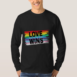 Camiseta El amor LGBTQIA siempre gana Guay del orgullo arco