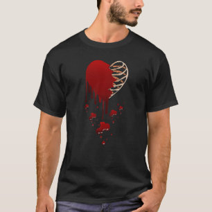 Camiseta El amor loco duele el corazón roto Dolor esqueleto