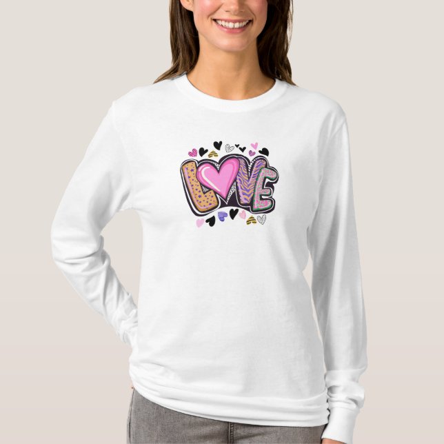 Camiseta El amor moderno por la arte - Día de San Valentín (Anverso)