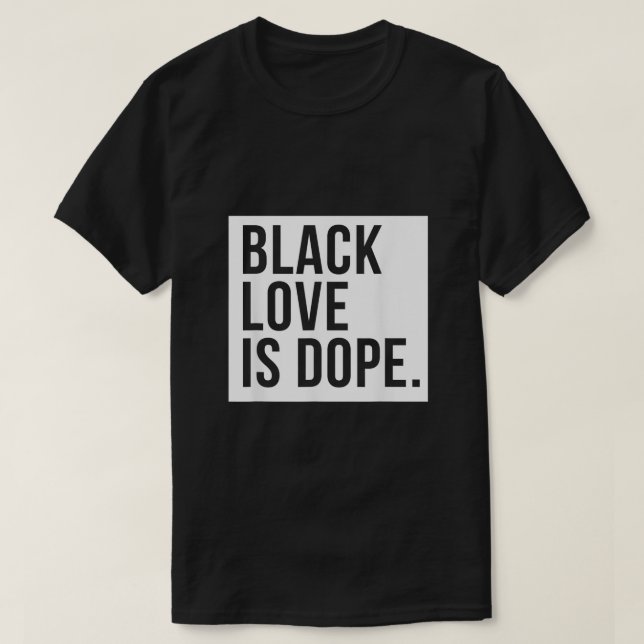 Camiseta El amor negro es estúpido (Diseño del anverso)