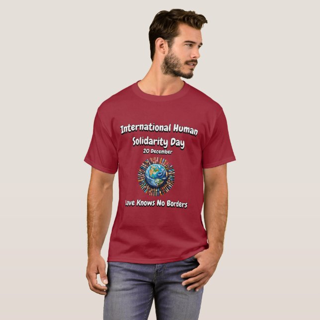 Camiseta El Amor No Conoce Fronteras. Día de la Solidaridad (Anverso completo)