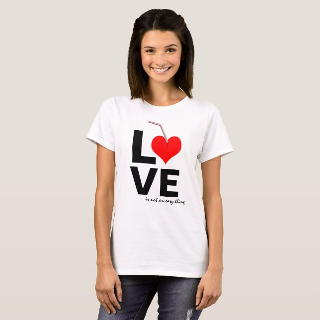 Camiseta El amor no es algo fácil (Anverso completo)