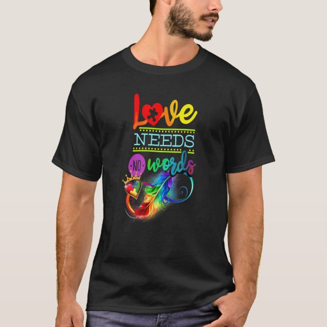 CAMISETA EL AMOR NO NECESITA NINGUNA PALABRA AUTISMO ASÍ CO (Anverso)