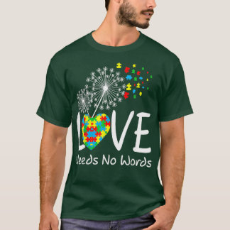Camiseta El amor no necesita palabras autismo conciencia ro
