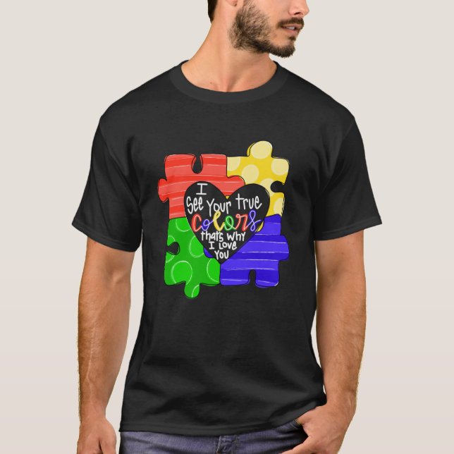 Camiseta El amor no necesita palabras El autismo La concien (Anverso)