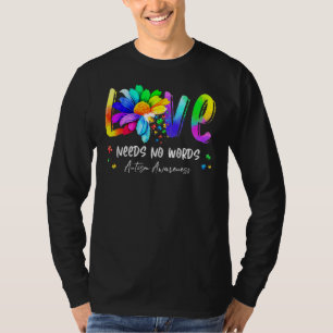 Camiseta El amor no necesita palabras para flamear el autis