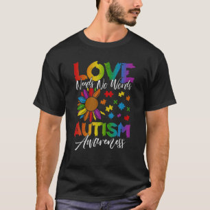 Camiseta El amor no necesita palabras para flamear el autis