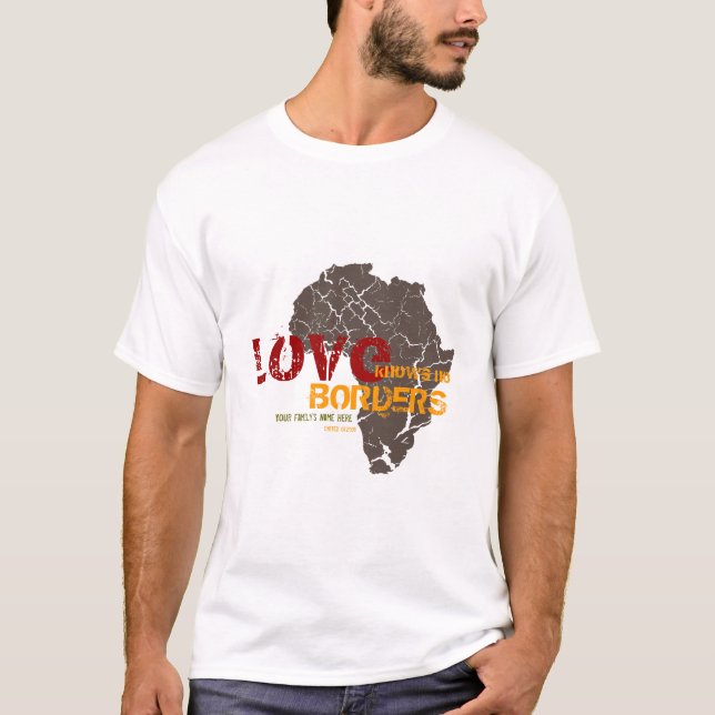 Camiseta El amor no sabe ninguna frontera - personalizable (Anverso)