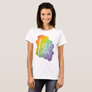 Camiseta El amor no ve ningún color Inspirador cita el arc