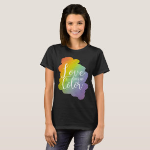Camiseta El amor no ve ningún color Inspirador cita el arco