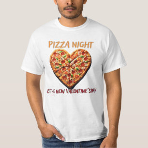 Camiseta El amor nocturno de Pizza: Un té de moda celebrand