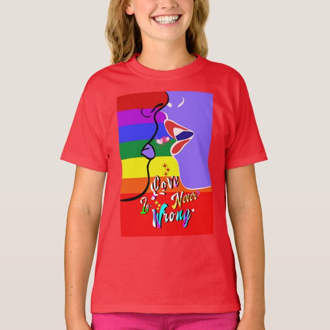 Camiseta El amor nunca es orgullo equivocado (Anverso)