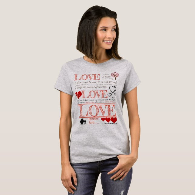Camiseta El amor nunca falla...... (Anverso completo)