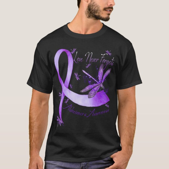 Camiseta El amor nunca olvida a los alzheimers La libélula  (Anverso)
