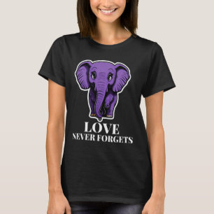 Camiseta El amor nunca olvida el elefante para la mujer Alz
