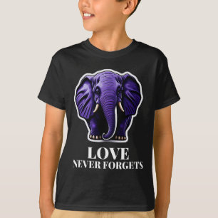 Camiseta El amor nunca olvida el elefante para la mujer Alz