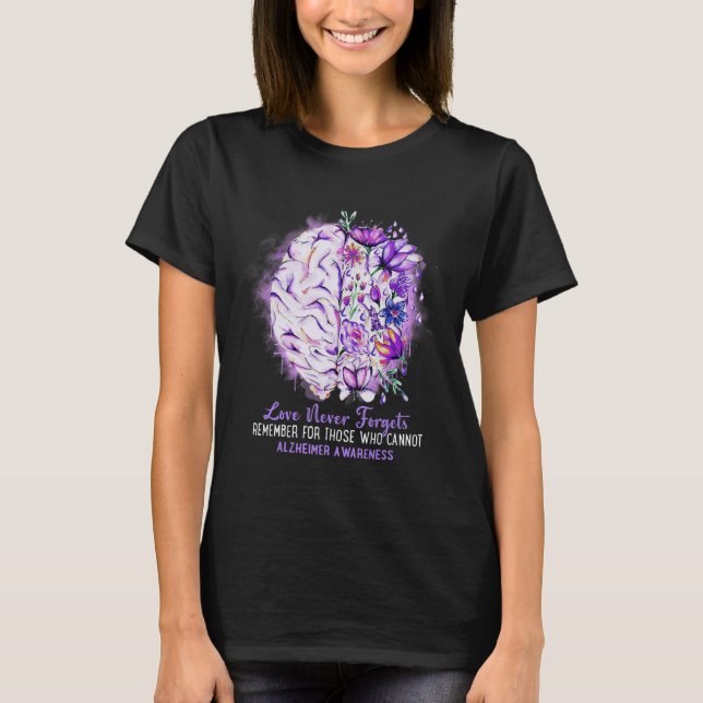Camiseta El amor nunca olvida la conciencia del cerebro de  (Anverso)