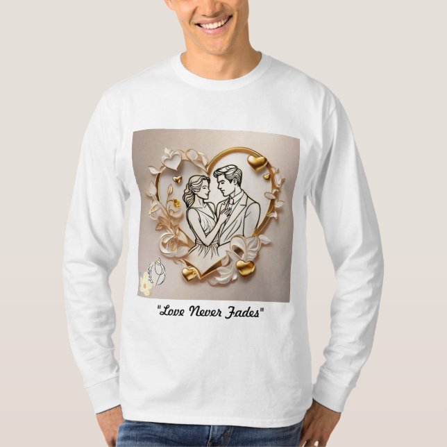 Camiseta "El amor nunca se desvanece" (Anverso)