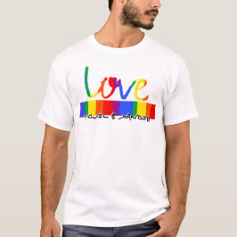 Camiseta El amor personalizado del orgullo arcoiris