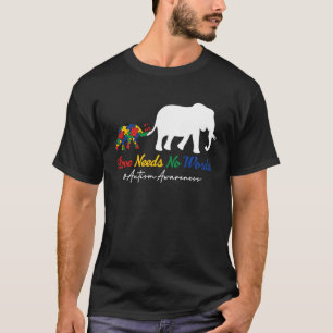 Camiseta El amor por el enigma del elefante no necesita pal