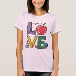 Camiseta El Amor por la Enseñanza Celebra y Honra a los Edu
