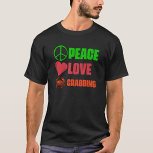 Camiseta El amor por la paz asombroso craqueo atrapando can